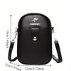 Chic Mini Crossbody Phone Bag for Women - Fashionable Faux Leather with Detachable Strap, Zip Closure, Solid Color