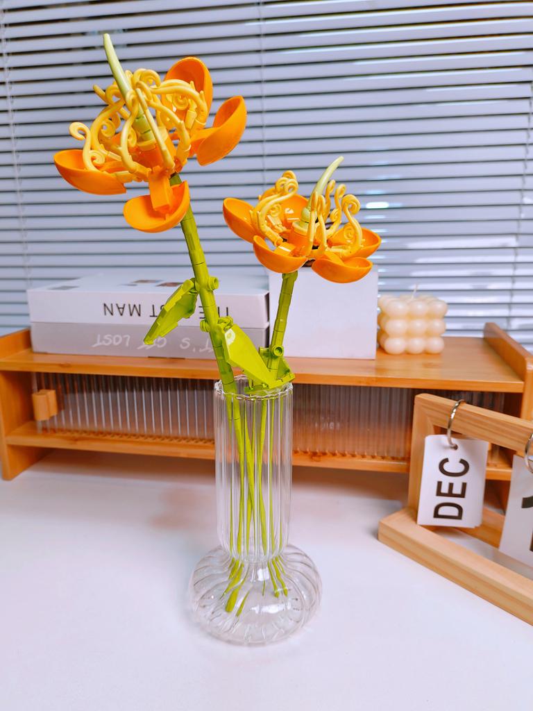 Blocchi da Costruzione Bouquet Rosa Girasole Eterno, Mini Mattoncini Fai da Te per Adulti, Regalo che Non Appassisce per San Valentino Anniversario Decorazione per la Casa