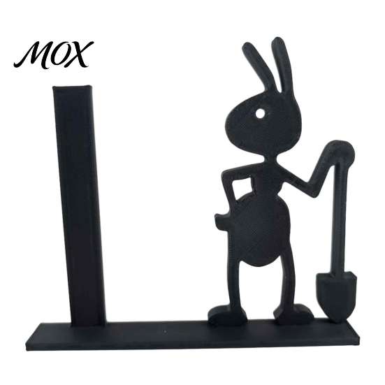 Matte Black Paper Roll Stand Funny Ant Toilet Holder, 3D Printed Novelty Free Standing Versatile Desktop Organizer Decorative Bathroom Tissue