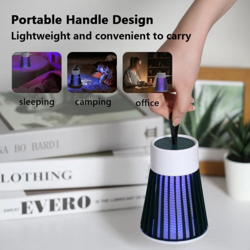 Mosquito Killer Lamp Electric Insect Zapper 2-in-1 USB Bug Trap with LED Light for Bedroom Outdoor Camping Wasps Gnats