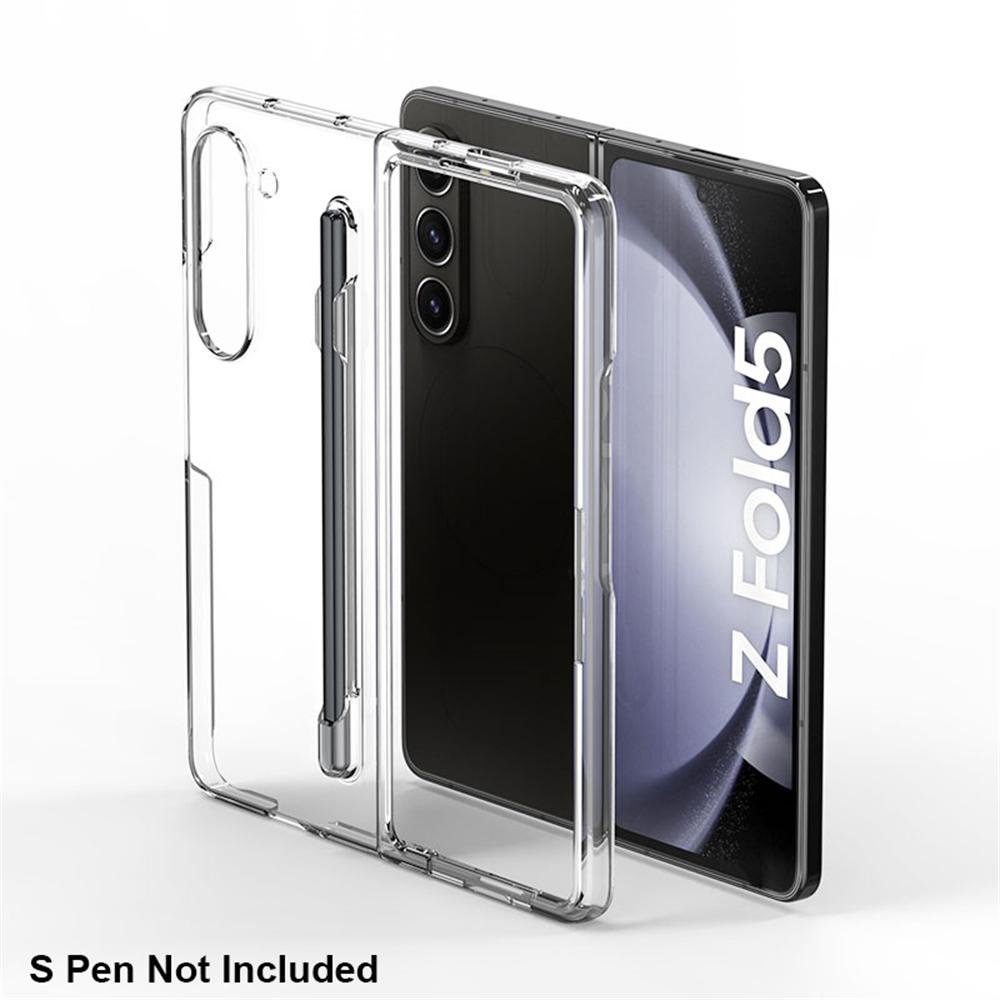 Slim Matte Case For Samsung Galaxy Z Fold 5 5G Case With Pen Slot Holder Hard Plastic Fold Shockproof Cover Skin Feel Protection Shell