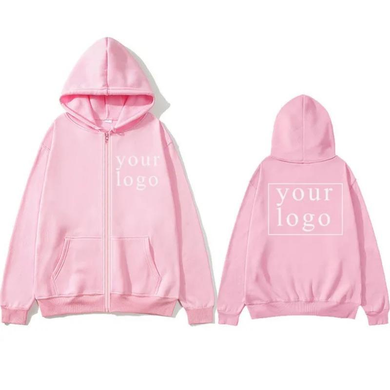 New Fashion Your Own Design Brand Logo/Picture Personalized Custom Anywhere Men Women DIY Zipper cardigan hoodie