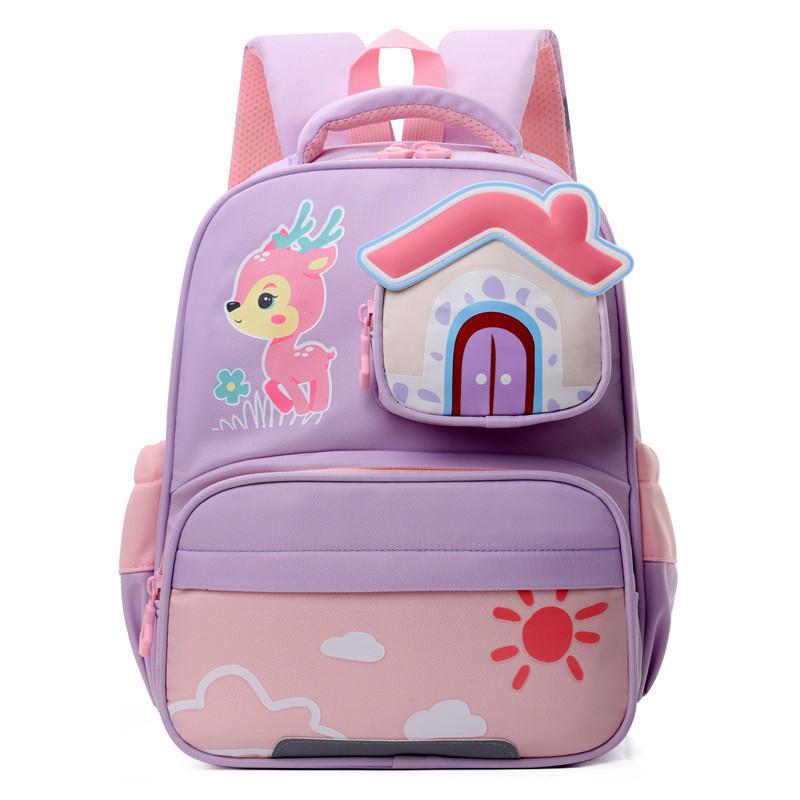 Cute Cartoon Nylon Kids Backpack For Kindergarten Boys And Girls Lightweight And Trendy
