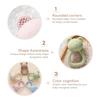 Silicone Teether For Babies Food-Grade Teething Toy Rattle 0-12 Months Baby Sensory Toy Bear Hand Bell Silicone Teething Toy