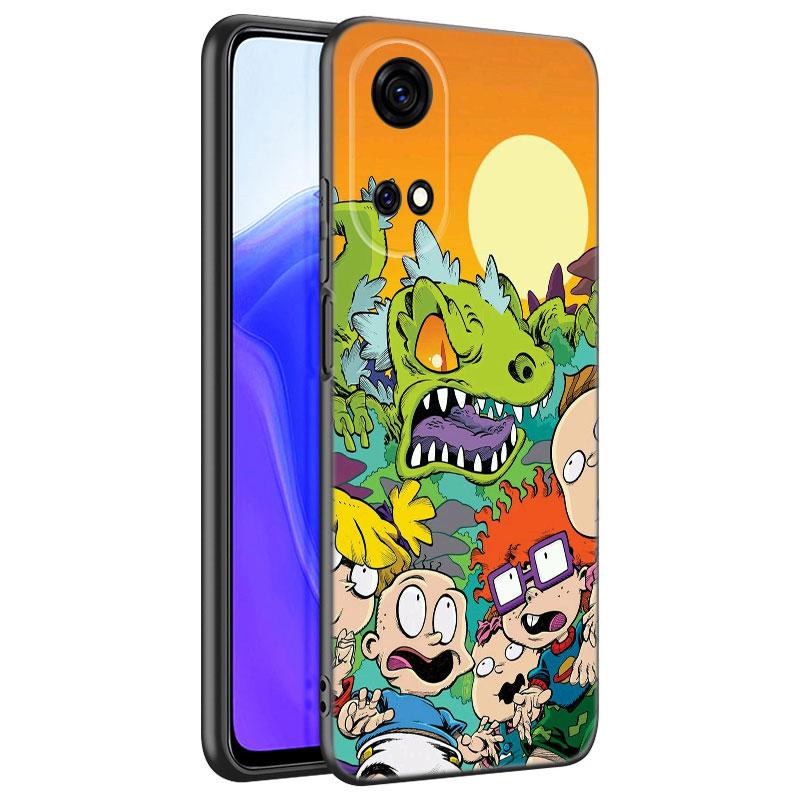 

Cartoon R-Rugrats Black Phone Case For Huawei Honor 70 90 Lite X40 GT X50 i X5 + X6A X6S X7A X8A X8B X6 X7 X8 X9 4G X9A X9B 5G Honor X40 GT 5G