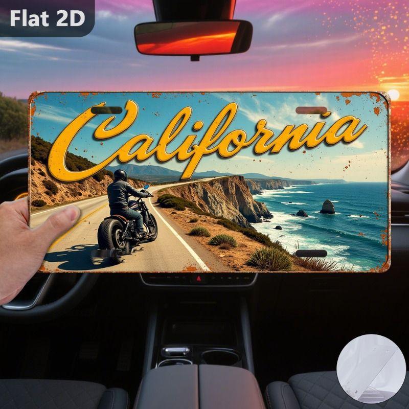 Car License Plate Metal Wall Decor 15x30cm
