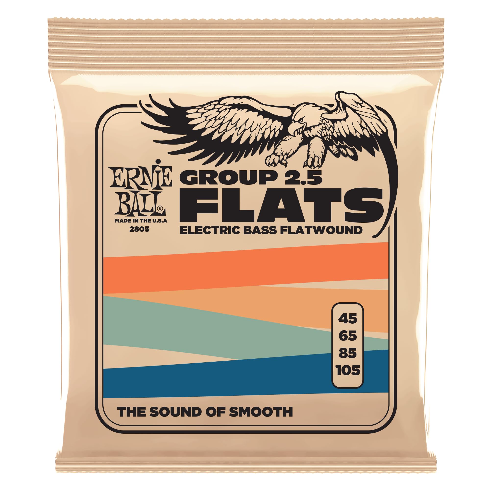 

ERNIE BALL 2805 басовые струны FLATWOUND GROUP BASS бас-гитара с плоской обмоткой [Подлинный продукт] (45-105) 2.5 2.5