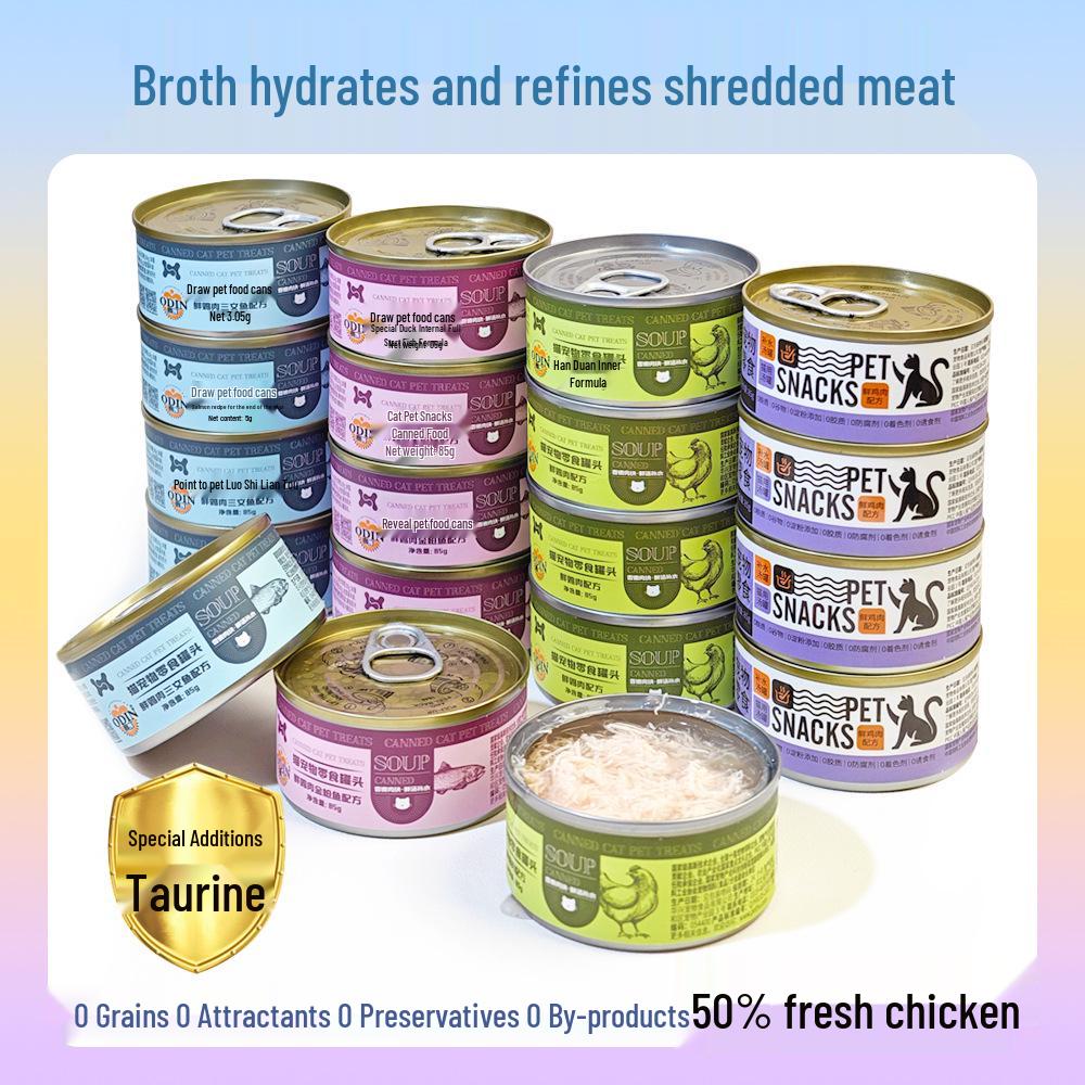 Odin Cat Tuna & Chicken Salmon Canned Soup for Adult & Kitten Cats