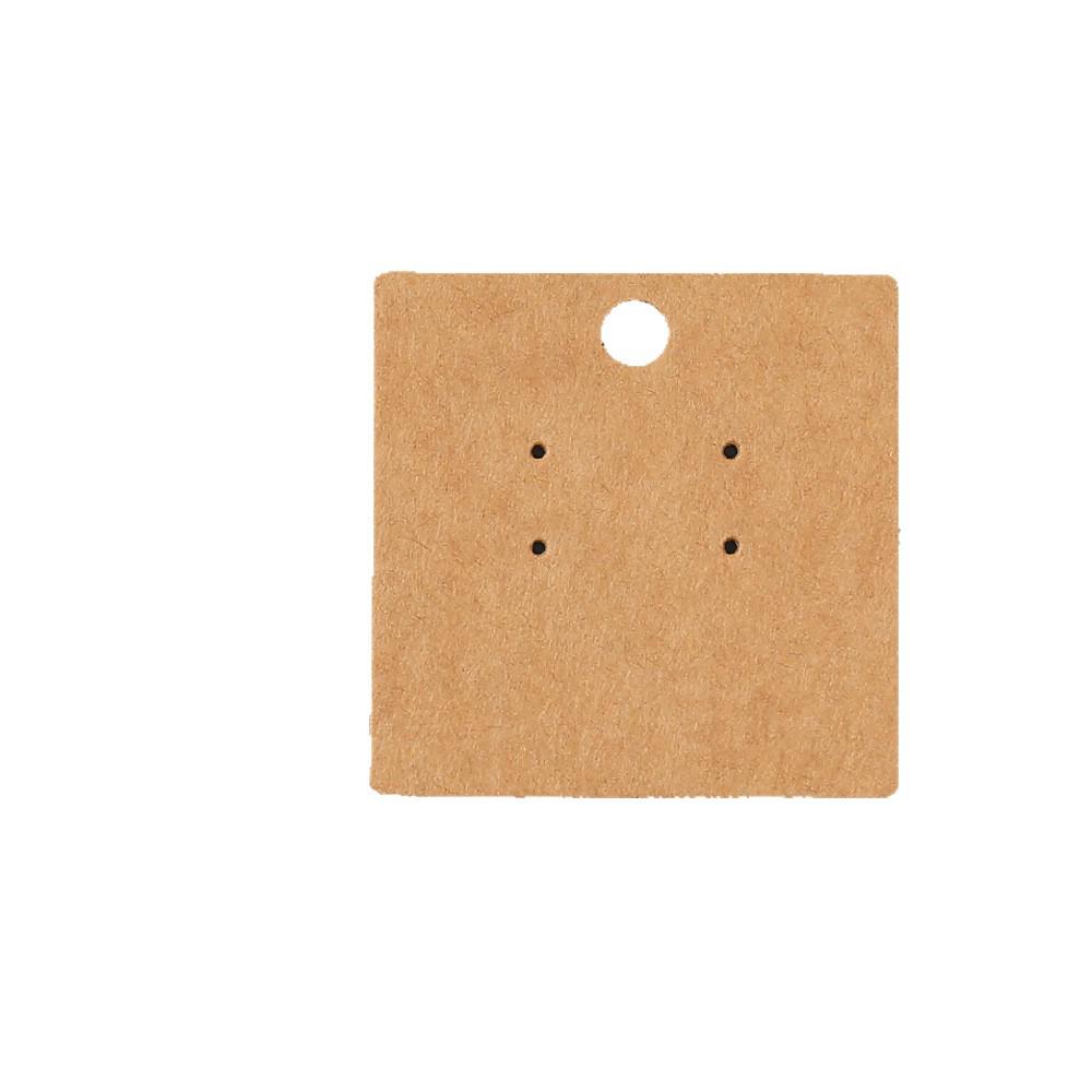 Retro Kraft Paper Earring Display Cards - Blank Stud Holder and Packaging Accessory
