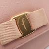 Used Salvatore Ferragamo Vara Ribbon Shoulder Bag Leather Pink Used Women