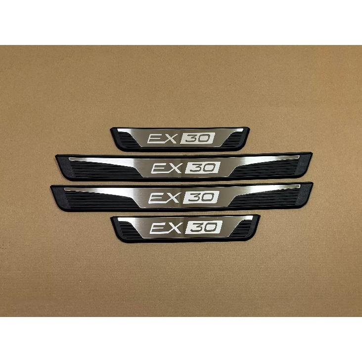 For VOLVO EX30 EV   2024 2025 Car Door Sill Protector Pedal Cover Scuff Plate Trims Sticker Car Styling Accessories