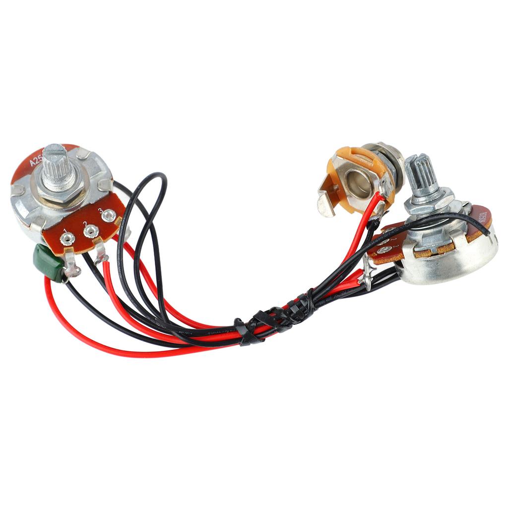Bass Wiring Harness 250K B250K 1V1T Jack for Accurate Electric Guitar Parts Accessories