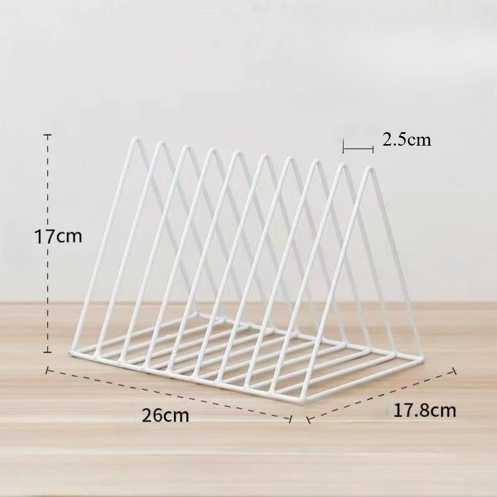 Vinyl Record Holder 9 Slot Metal Storage Rack Vinyl Albums Storage Organizer Magazine Book CD Album Triangle Display Rack Record