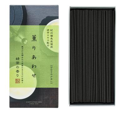 Nippon Kodo Incense Green Tea 140mm Assorted Sticks, Scent, Long, 90g, Fragrances, M-23602