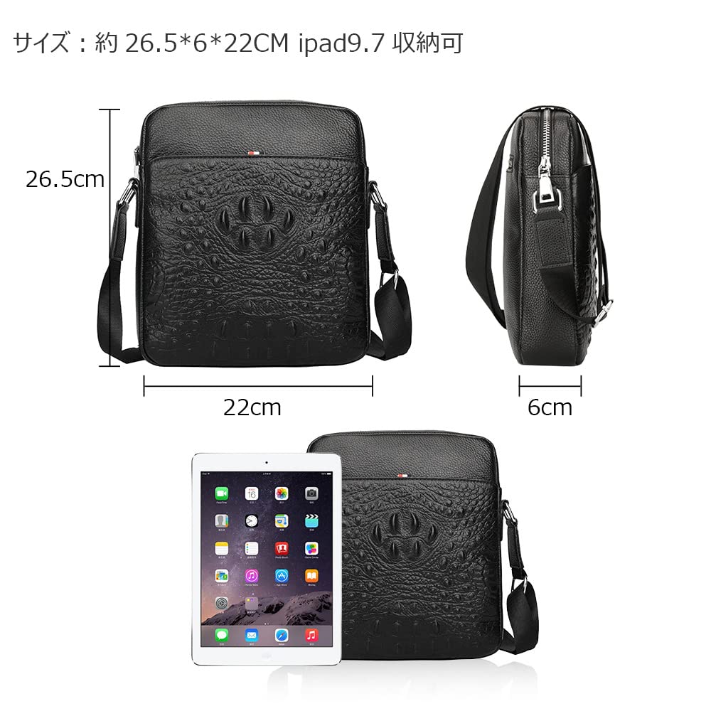 Whatna Přírodní hovězí kůže Ramenní Messenger Tlustá Pravá Vertikální Malá Firma Vhodná pro iPad Dojíždění Jednoduchá a Crossbody Taška pro a 66281