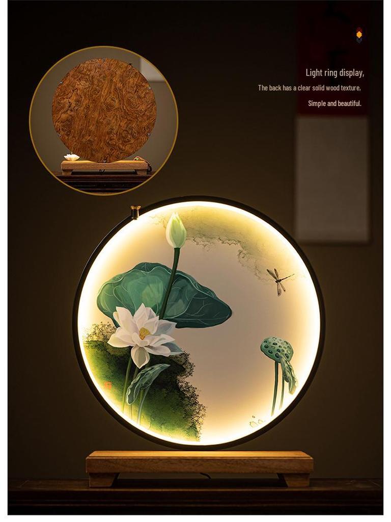 White Ceramic Lotus Guanyin Buddha Statue Incense Burner with Lamp for Home Decor