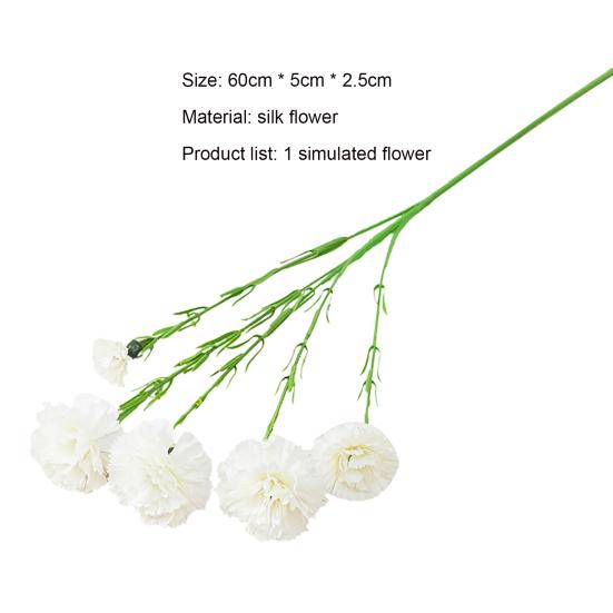 1 Zweig Simulationsblume, realistisch, pflegeleicht, flexibel, modisches Blumenarrangement, gefälschter Nelkenblumenzweig für den Muttertag