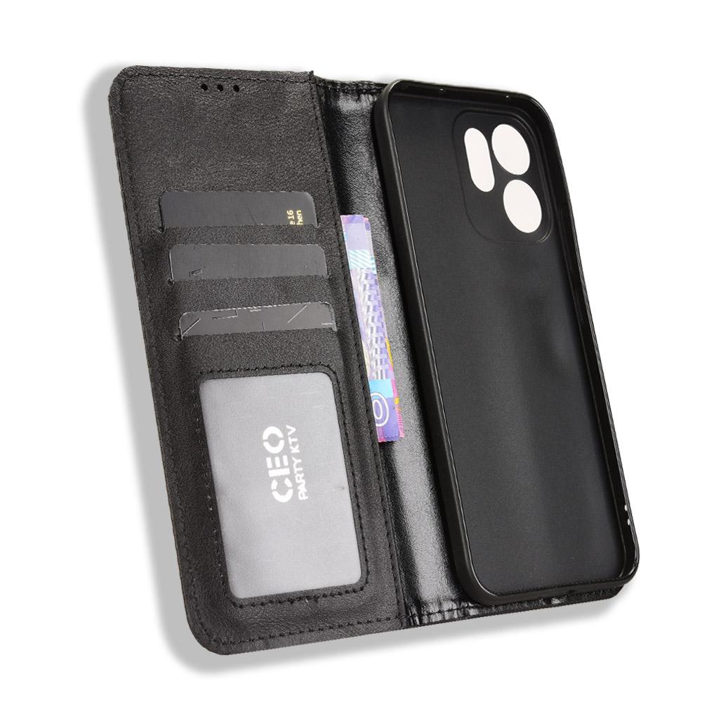 For Oppo Reno14 F 5G Leather Case Wallet Stand Retro Texture Phone Cover