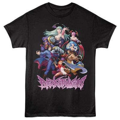 Darkstalkers Capcom Fighting Game Resurrection Gruppe Herren T-Shirt Gamer Merch