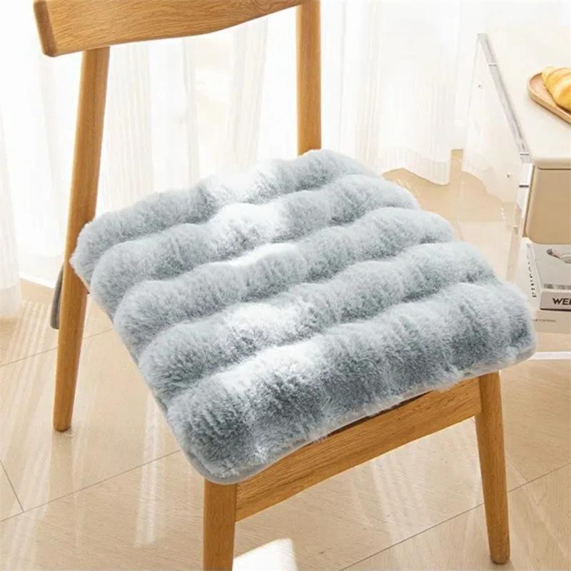 Rabbit Plush Chair Cushion Computer Chair Cushion Office Casual Dining Chair Cushion Thickened Student Stool Seat Cushion