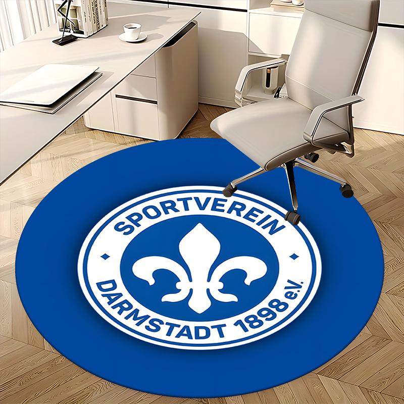 Sportverein Darmstadt 1898 e.V. Logo Chair mat Round Rug-Office carpet, Machine Washable, Non-slip, Suitable for Living Rooms, Bedrooms