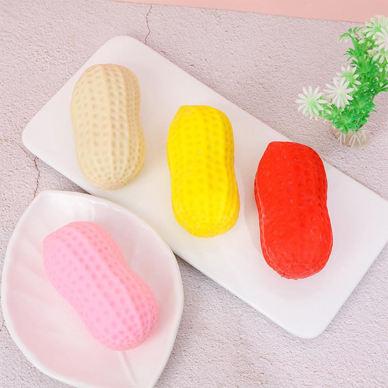 Peanut Stress Ball Crunchy Squeeze Ball Squishy Toy Buttery-Soft Feel Fidget Toy Asmr Sensory Anti Stress Relief Toy For Adults