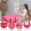 4PCS Pink Large Capacity Storage Bag, Movable and Waterproof PVC Zipper Bag, Can Be Carried By Hand and Is A Sturdy Storage Bag