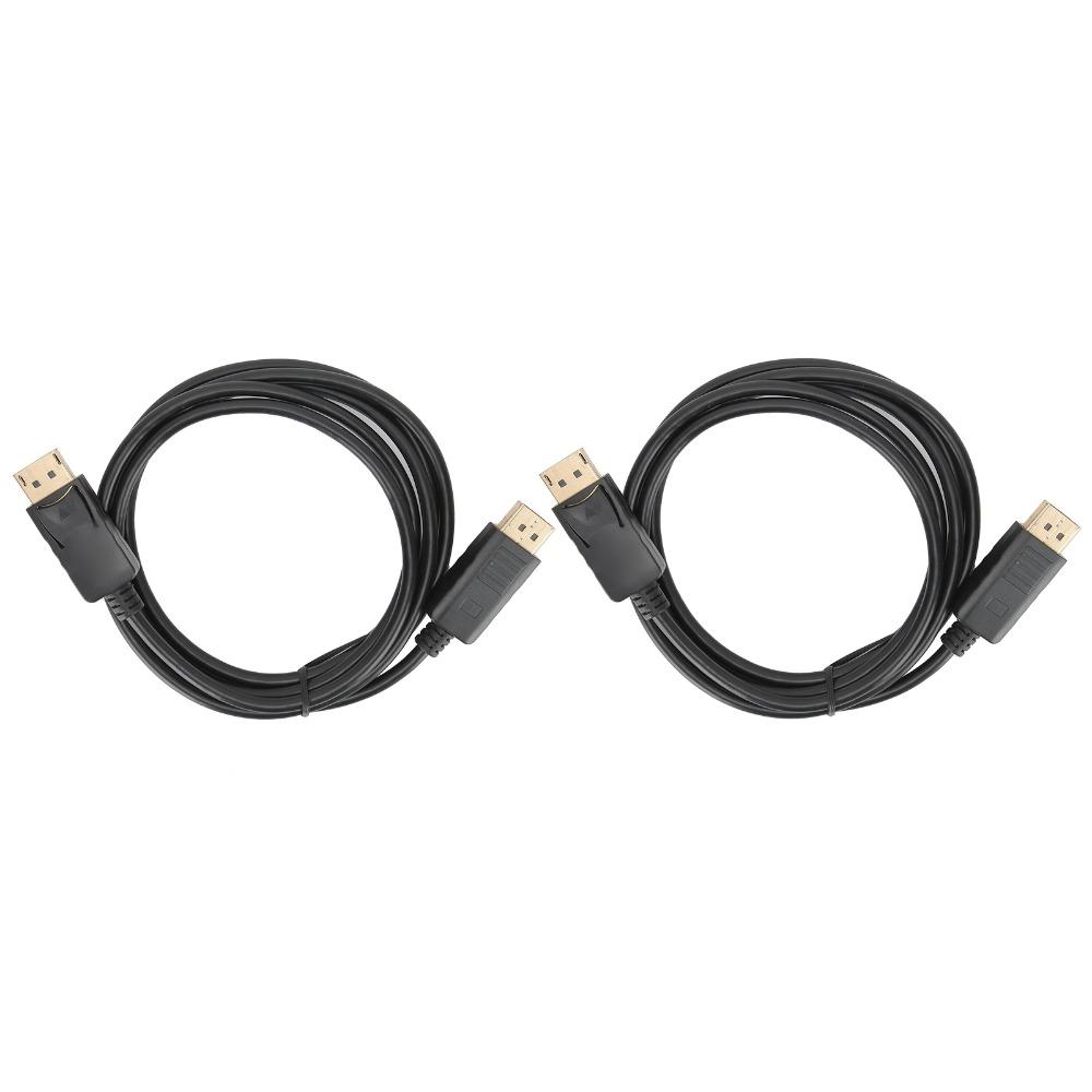 2PCS 4K@60Hz DP to DP Cable 6ft/1.8M Male to Male Adapter Cable  Gaming Monitor