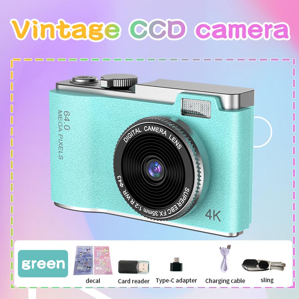 4K Digital Camera 64MP Children Camcorder With Anti-Shake 16x Zoom Compact Cameras 1080P Cameras For Beginner Photography