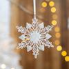 Transparent Artificial Snowflake Decoration Xmas Tree Hanging Pendant  Merry Christmas Decoration