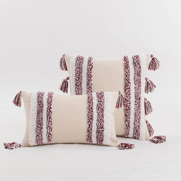 Poduszka Tuftowana Ins Wiatr Boho Etniczny Styl Poszewka na Poduszkę Salon Sofa Okno Wykusz Poszewka z Frędzlami