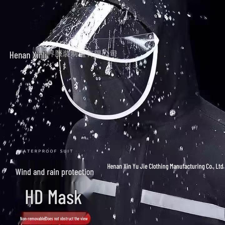 Unisex Reflektierendes Regenanzug-Set (Jacke & Hose) für Motorrad & Outdoor, Starkregen-Schutz für Lieferfahrer