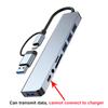 8in1 USB C Type C HUB Docking Station with 3.5mm Audio Jack Adapter for Micro SD Card Reader Laptop Tablet Phone Disk Converter