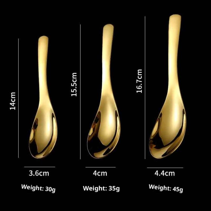 1Pc 304 Stainless Steel Serving Spoons Rust-Resistant Long Handle For Easy Use With Soup Porridge Kitchen Essential Tools