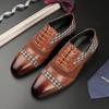 Luxury Designer New Pointed Patchwork Classic Leather Shoes Men Wedding Dress Prom Formal Footwear Sapatos Tenis Masculino