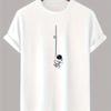 Men's Astronaut Printed Men T-shirt Summer New Casual Short Sleeved Round Neck Cotton T-shirt Fashionable Loose Couple T-shirt
