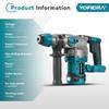 YOFIDRA Brushless 26MM Electric Hammer Impact Drill 8000IPM Multi-Screwdriver Rotary Drilling Tool For Makita 21V Battery Pin