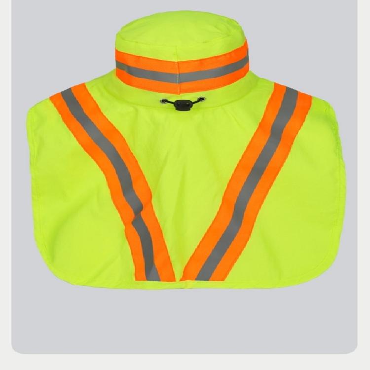 Praktische Polyester Zon Hoed Met Hoge Zichtbaarheid Reflecterende Strepen Verstelbare Hoed Voor Verschillende Seizoenen
