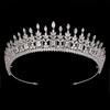 Handmade Vintage CZ Wedding Tiara Elegant Bridal Hair Accessories Anniversary Wedding Women Zircon Crown BC6469 Corona Princesa
