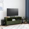 VidaXL TV Cabinet, Television Stand with Drawers and Shelves, TV Stand with Living Room Storage, Olive Green 846696
