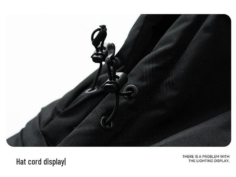 Men's Windproof Waterproof Hooded Jacket with Velvet Lining for Autumn & Winter