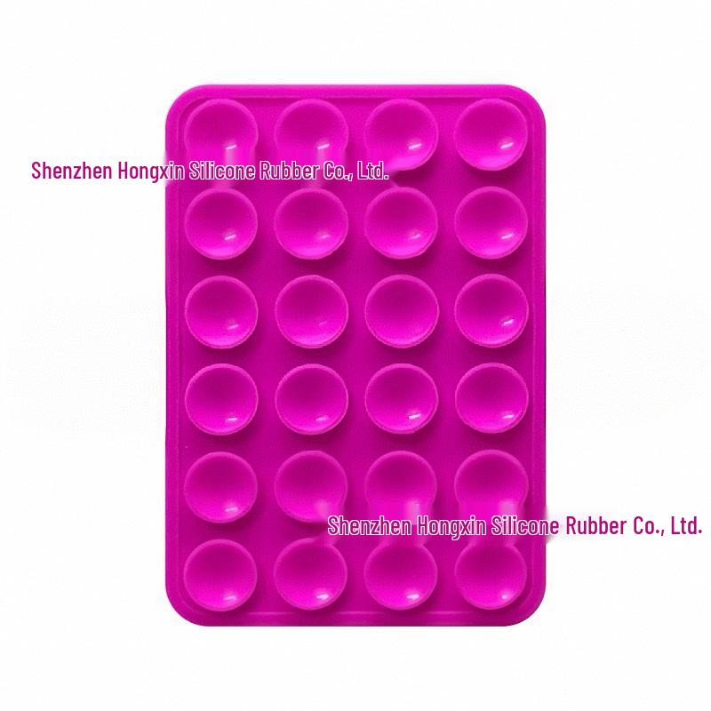 Silicone Suction Cup Holder for Mobile Phones - Square, Single-Sided, Set of 24