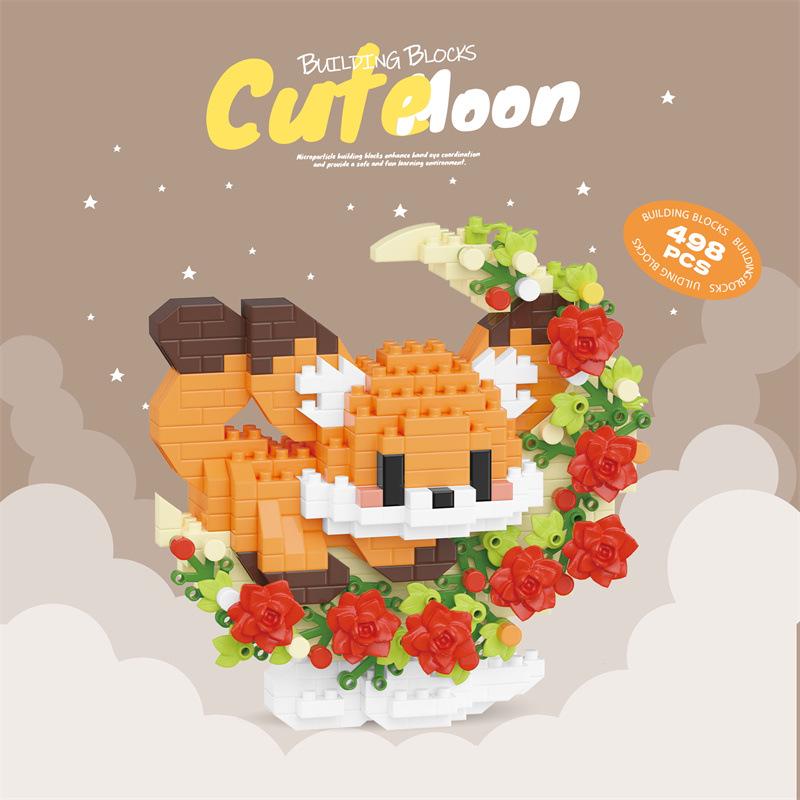 Bionic Eternal Flower Building Blocks: Sunflower and Rose Assembly Toy for Children