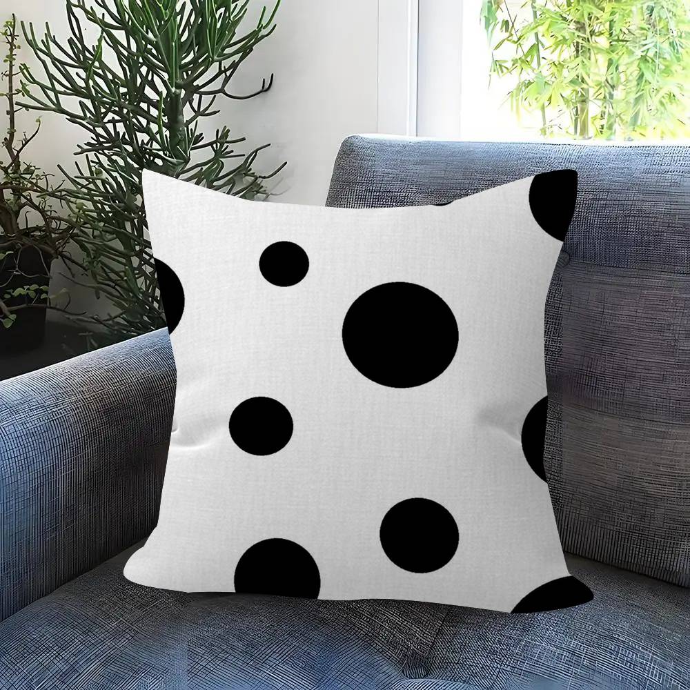 Fashion Polka Dot Figure  Pillow Cover Design Cushion Cover Decor Holiday Decorati