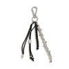 Unique Geometric Bead Bag Chain Keychain Charm With Tassels Accent For Purse Keys Jewelry Accessories Decoration