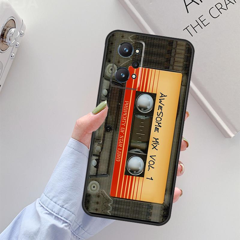 

Retro Cassette Tape For Realme 14 12 10 11 13 Pro Plus GT 6 6T 5 GT7 Pro C61 C55 C51 C21Y C25S C67 C75 C53 Case Realme C67 4G