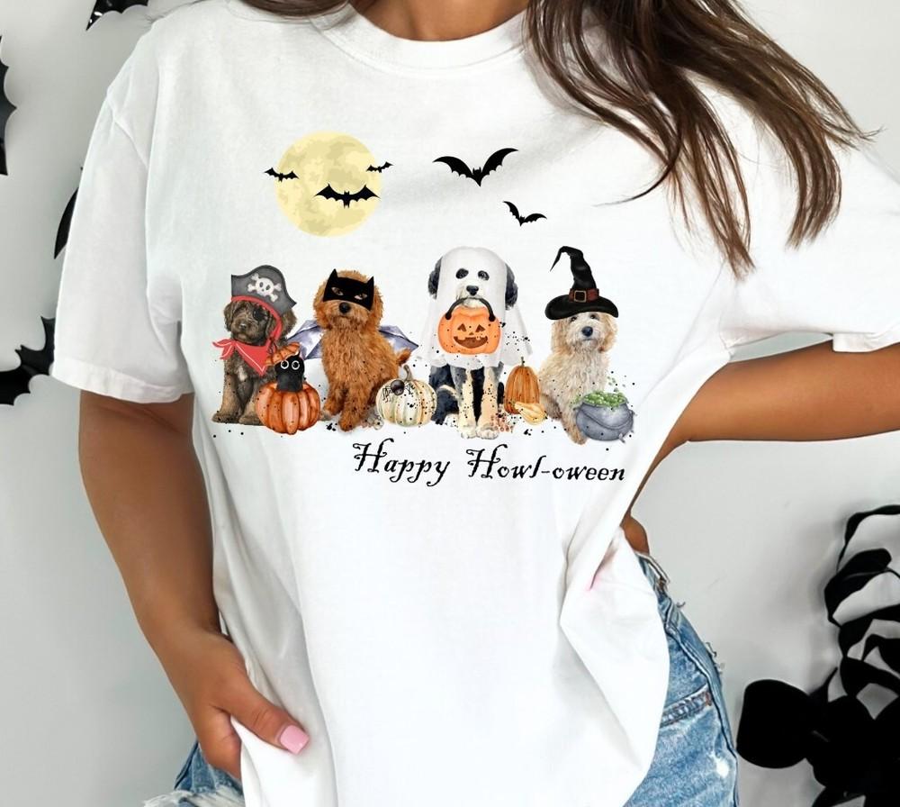 Dog Ghost Halloween T-Shirt Cute Doodle Dog Mom Shirt Unisex T-Shirt Unisex T-Shirt XXL
