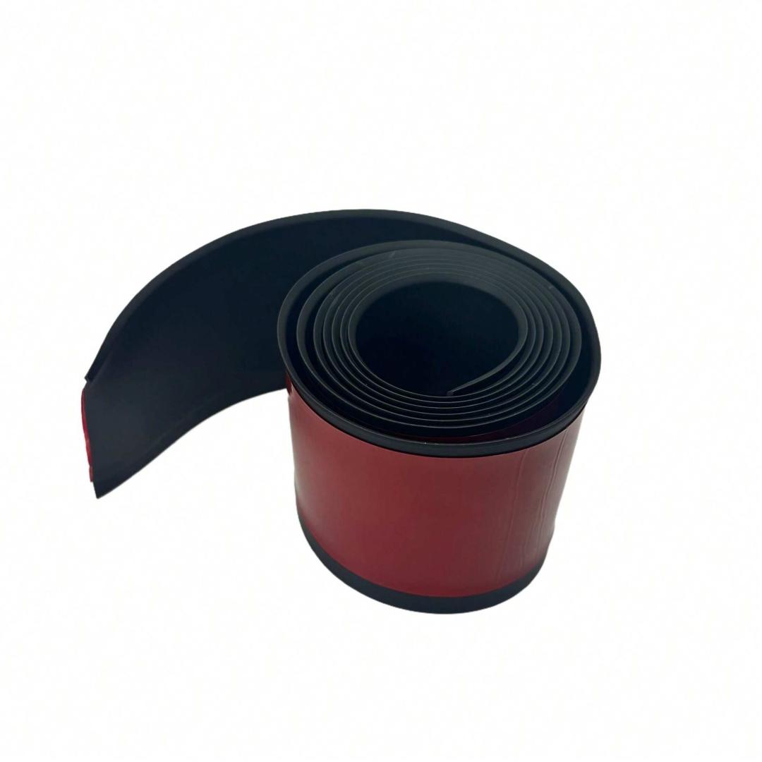

1PC 10cmx2m Flexible Baseboard Made Of Soft PVC Kickboard Line Plastic Floor Skirting Line, Waterproof Self-adhesive, Decorative чорний
