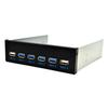 5.25" USB 3.0 Optical Drive Front Panel with 4-Port USB 3.0 HUB + 2-Port USB 2.0 HUB (19PIN)
