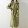 Navava Simple Long Sleeve Solid Hooded Knit Dress No840